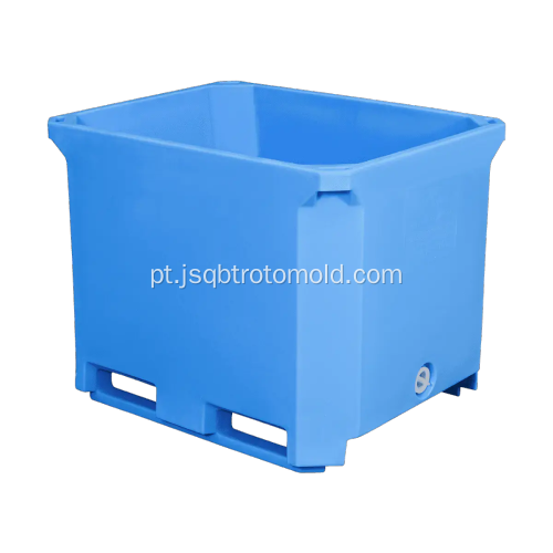 Preço direto ao ar livre grande rotomoldado 500L caixa refrigeradora de peixes de gelo para armazenamento de frutos do mar